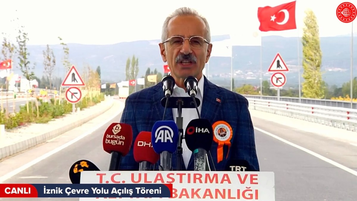 Ulaştırma ve Altyapı Bakanı Uraloğlu, İznik Çevre Yolu Açılış Töreni’nde konuştu