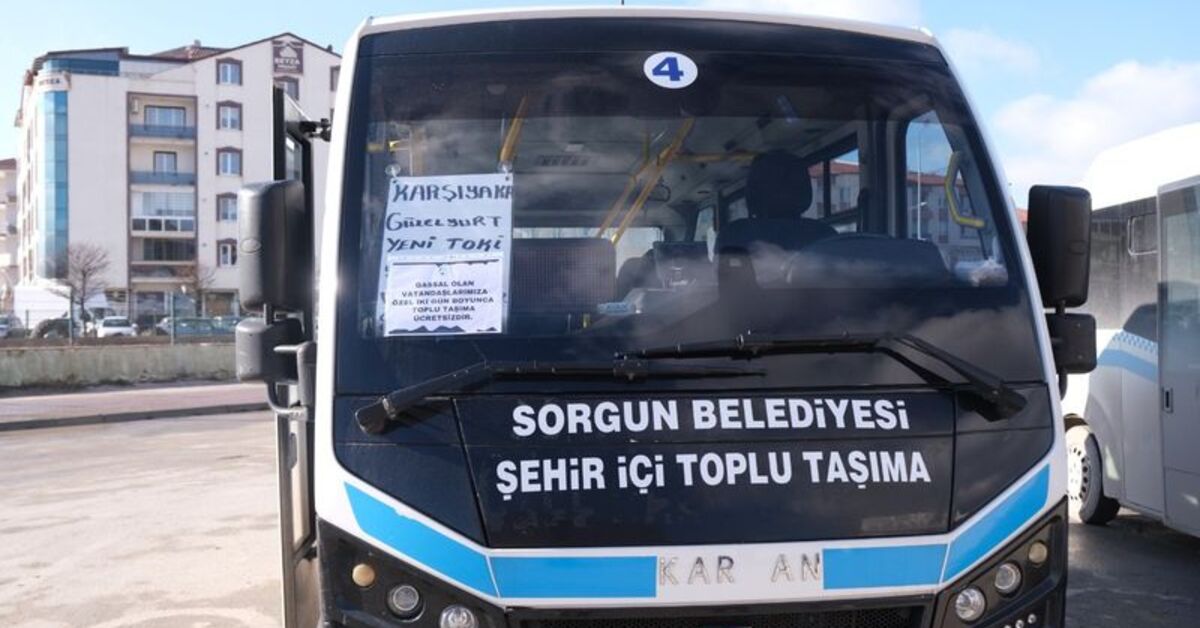 Sorgun Belediyesi, gassallara 2 gün toplu ulaşımı ücretsiz yaptı